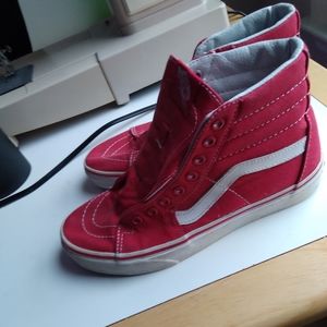 Last Chance before I donate !! June 21 High Top red Vans shoes